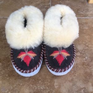 Handmade Shearling Lined Slippers